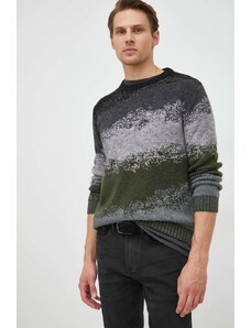 Sisley sweter z domieszką wełny męski kolor czarny