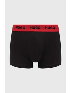 HUGO bokserki 3-pack męskie kolor czarny 50469786