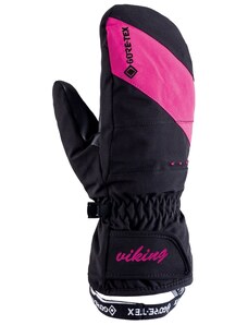 Damskie rękawiczki narciarskie Viking SHERPA GTX czarno/różowe