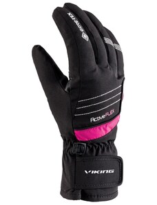 Dziecięce rękawiczki narciarskie Viking HELIX GTX czarno/różowe
