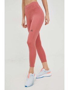 adidas Performance legginsy do biegania Run Icons damskie kolor pomarańczowy gładkie