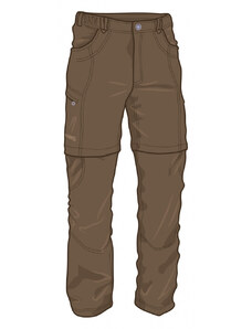 Męskie spodnie Warmpeace Wielkie pranie zip-off coffee brown