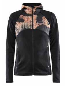 Damska bluza Craft ADV Essence Jersey Hood Black ze wzorem