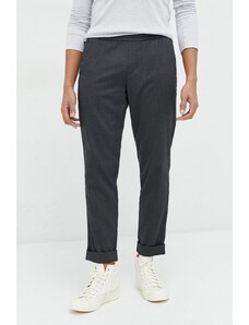 Abercrombie & Fitch spodnie męskie kolor czarny proste