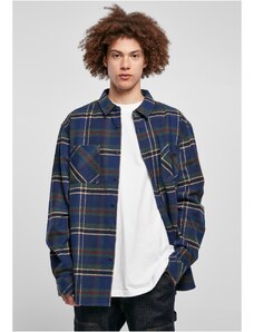 Urban Classics Checkered mountain shirt navy blue/bottle green
