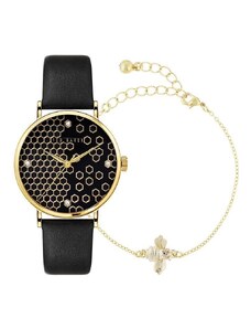 Ted Baker zegarek i bransoletka damski kolor czarny