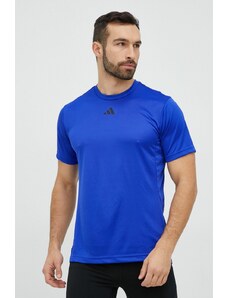 adidas Performance t-shirt treningowy HIIT Base kolor niebieski gładki