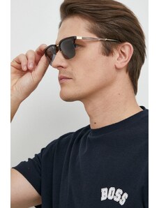 Gucci okulary przeciwsłoneczne GG1226S męskie kolor brązowy