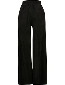 Damskie spodnie dresowe Urban Classics Velvet Rib Straight - czarne