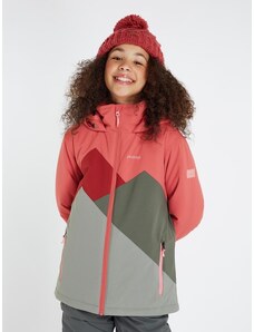 Kurtka narciarska dziewczęca Protest DOUTSEN czerwono-zielona