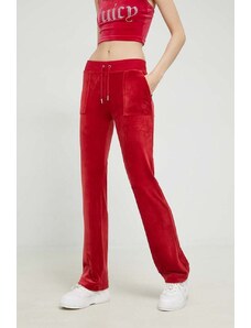 Juicy Couture spodnie dresowe Del Ray damskie kolor czerwony gładkie