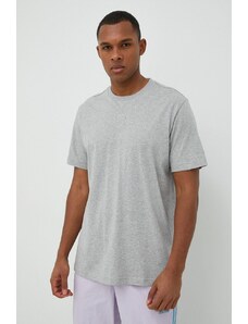 adidas t-shirt bawełniany kolor szary melanżowy IC9789