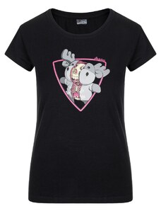 Bawełniany T-shirt damski Kilpi ALBION-W czarny