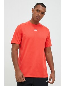 adidas Performance t-shirt treningowy Entry kolor czerwony gładki
