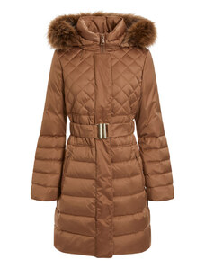 Damski Płaszcz pikowany zimowy Guess Lolie Down Jacket W2Bl61Wex52-F1Az – Beżowy