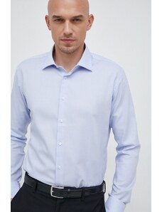 Seidensticker koszula bawełniana X-Slim męska kolor niebieski slim z kołnierzykiem klasycznym 01.493650