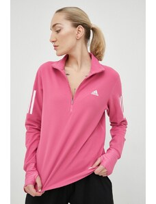 adidas Performance bluza do biegania Own the Run damska kolor różowy z nadrukiem
