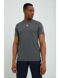 adidas Performance t-shirt do biegania Own the Run kolor szary z nadrukiem