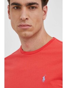 Polo Ralph Lauren t-shirt bawełniany kolor czerwony