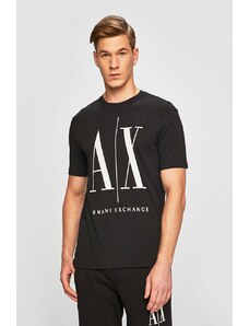 Armani Exchange t-shirt bawełniany kolor czarny z nadrukiem 8NZTPA ZJH4Z NOS