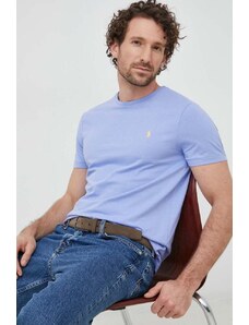 Polo Ralph Lauren t-shirt bawełniany kolor fioletowy