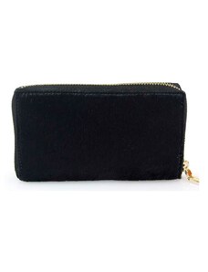 Mila Blu Skórzany portfel "Tiglio" w kolorze czarnym - 17 x 10 x 2 cm