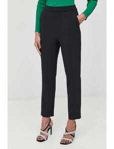 Pinko spodnie damskie kolor czarny fason cygaretki high waist 100137.A0HC