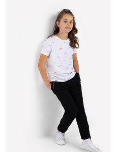 Volcano Dziewczęca koszulka z wydłużonym tyłem T-LOOK JUNIOR