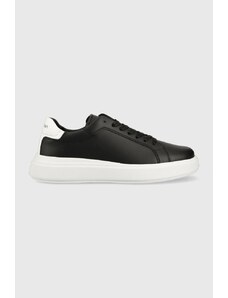 Calvin Klein sneakersy skórzane LOW TOP LACE UP LTH kolor czarny HM0HM01016