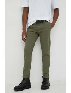 Levi's spodnie męskie kolor zielony w fasonie chinos