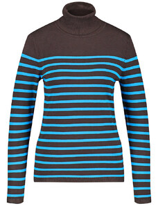 TAIFUN Sweter w kolorze brązowo-niebieskim