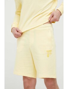 Fila szorty bawełniane kolor żółty