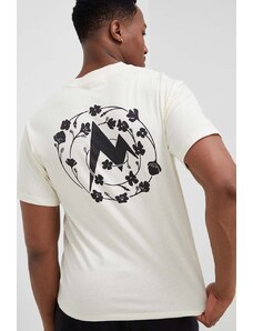 Marmot t-shirt bawełniany kolor beżowy z nadrukiem
