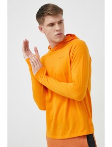 Marmot bluza sportowa Crossover kolor pomarańczowy z kapturem gładka
