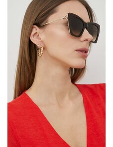 Alexander McQueen okulary przeciwsłoneczne damskie kolor złoty
