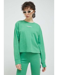 Tommy Jeans bluza damska kolor zielony z nadrukiem