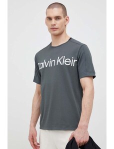 Calvin Klein Performance t-shirt treningowy Effect kolor szary z nadrukiem