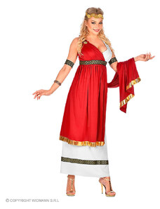 Carnival Party 3-częściowy kostium "Römische Kaiserin" w kolorze czerwono-białym