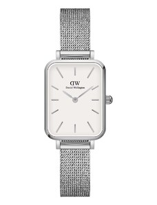 Daniel Wellington zegarek Quadro Pressed damski kolor srebrny