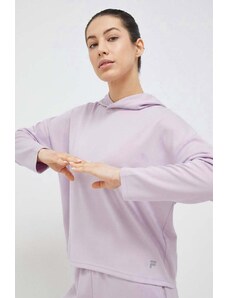 Fila bluza dresowa Crivitz kolor fioletowy z kapturem gładka
