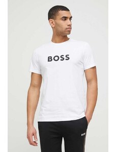 BOSS t-shirt plażowy kolor biały wzorzysty 50491706