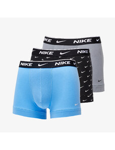 Bokserki Nike Dri-FIT Trunk 3-Pack Swoosh Print/ Grey/ University Blue