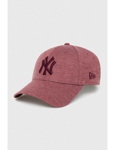 New Era czapka z daszkiem kolor bordowy melanżowa NEW YORK YANKEES 60348848.MRNWHI-MRNWHI