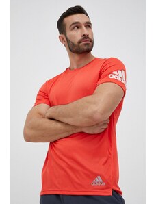 adidas Performance t-shirt do biegania Run It kolor czerwony z nadrukiem