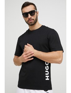 HUGO t-shirt plażowy kolor czarny 50493727
