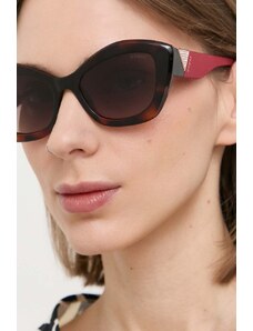 Guess okulary przeciwsłoneczne damskie kolor czerwony