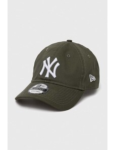New Era czapka z daszkiem bawełniana kolor zielony wzorzysta NEW YORK YANKEES