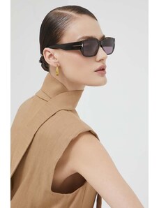 Tom Ford okulary przeciwsłoneczne damskie kolor brązowy