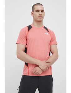 The North Face t-shirt sportowy Glacier kolor czerwony wzorzysty