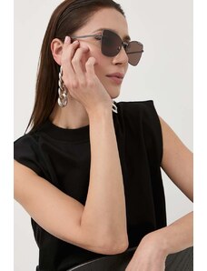 Balenciaga okulary przeciwsłoneczne damskie kolor brązowy BB0278S